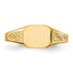 14k 8.5x7.0mm Open Back Signet Ring - Product Photo