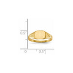 14k 8.5x7.0mm Open Back Signet Ring - Product Photo