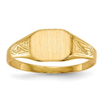 14k 8.5x7.0mm Open Back Signet Ring - Product Photo