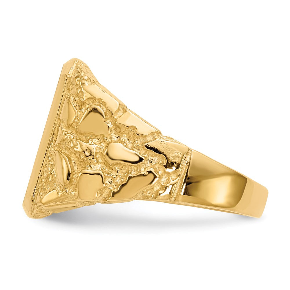 14k 13.0 x 14.0mm Open Back Mens Signet Ring - Product Photo