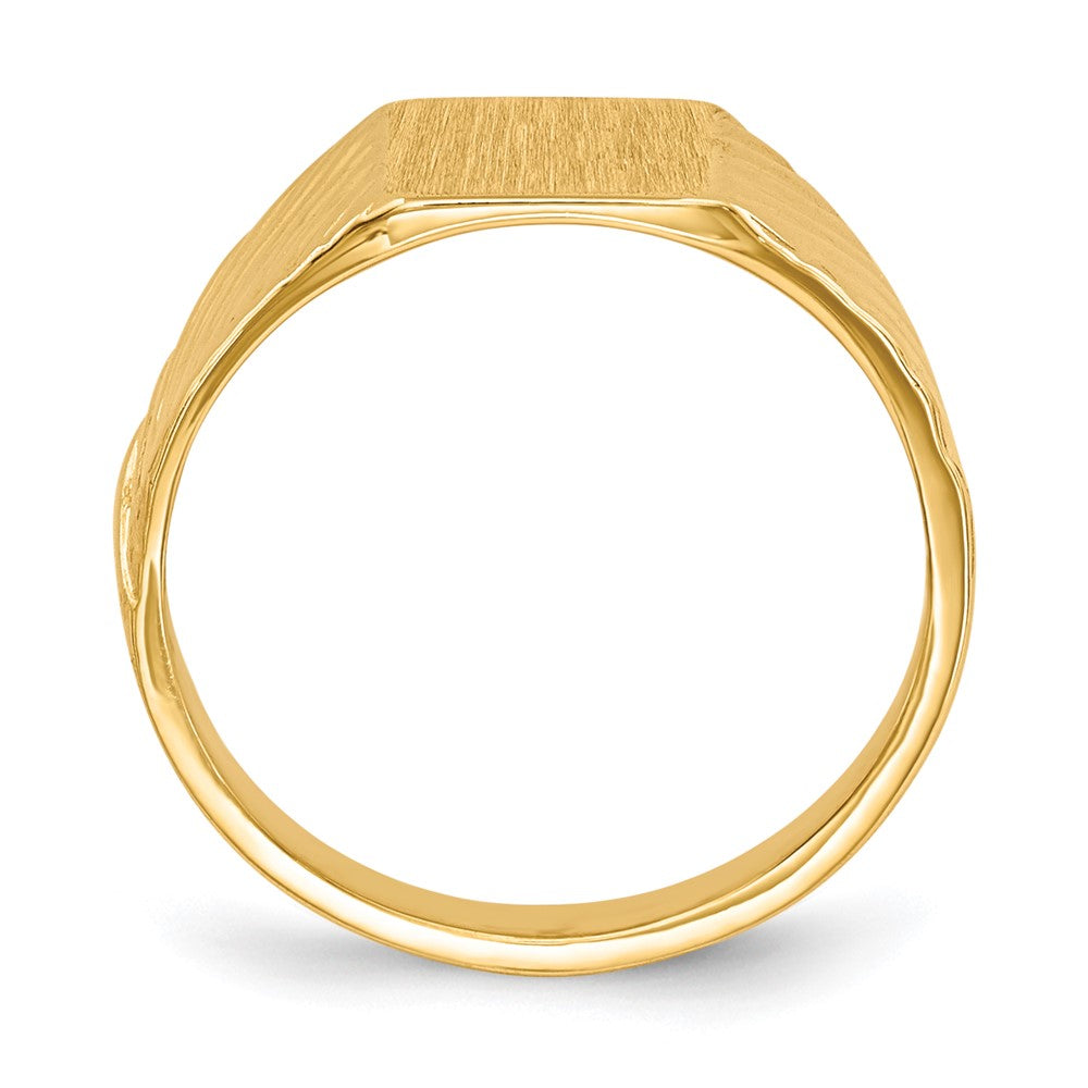 14k 8.0x6.5mm Open Back Child's Signet Ring - Product Photo