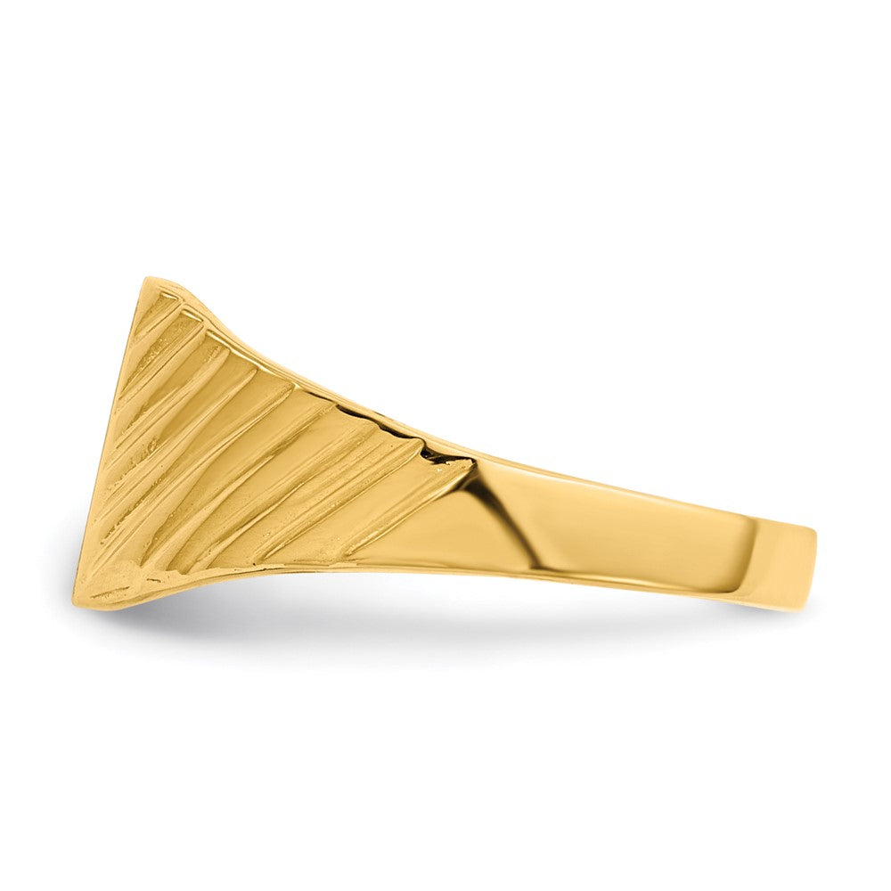 14k 8.0x6.5mm Open Back Child's Signet Ring - Product Photo