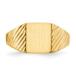 14k 8.0x6.5mm Open Back Child's Signet Ring - Product Photo