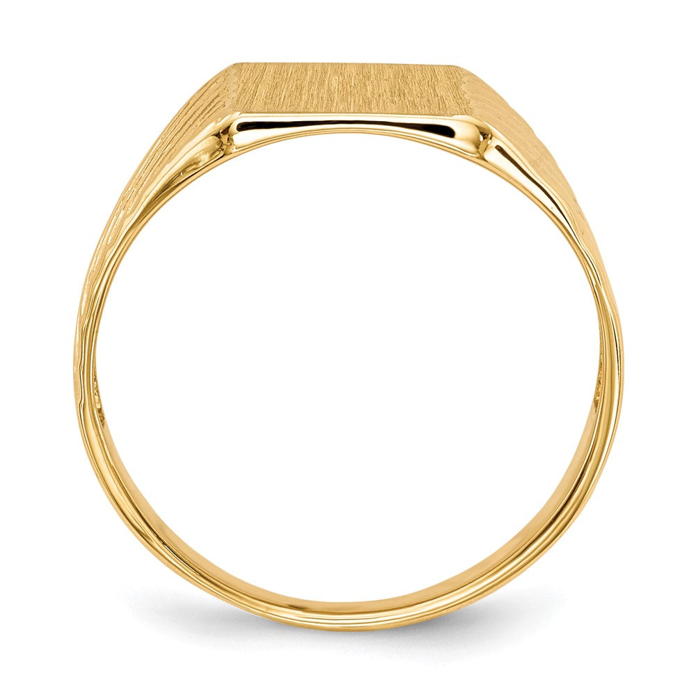 14k 8.0x9.5mm Open Back Signet Ring - Product Photo
