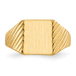 14k 8.0x9.5mm Open Back Signet Ring - Product Photo