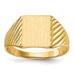 14k 8.0x9.5mm Open Back Signet Ring - Product Photo