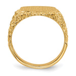 14K Yellow Gold 13.5x13.5mm Closed Back Mens Signet Ring - Product Photo