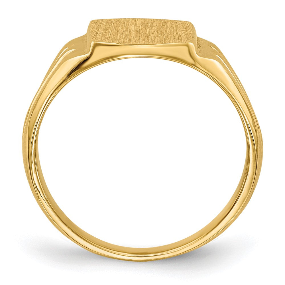 14k 8.5x10.5mm Closed Back Signet Ring - Product Photo
