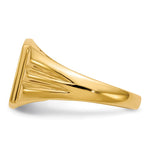 14k 8.5x10.5mm Closed Back Signet Ring - Product Photo