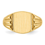 14k 8.5x10.5mm Closed Back Signet Ring - Product Photo