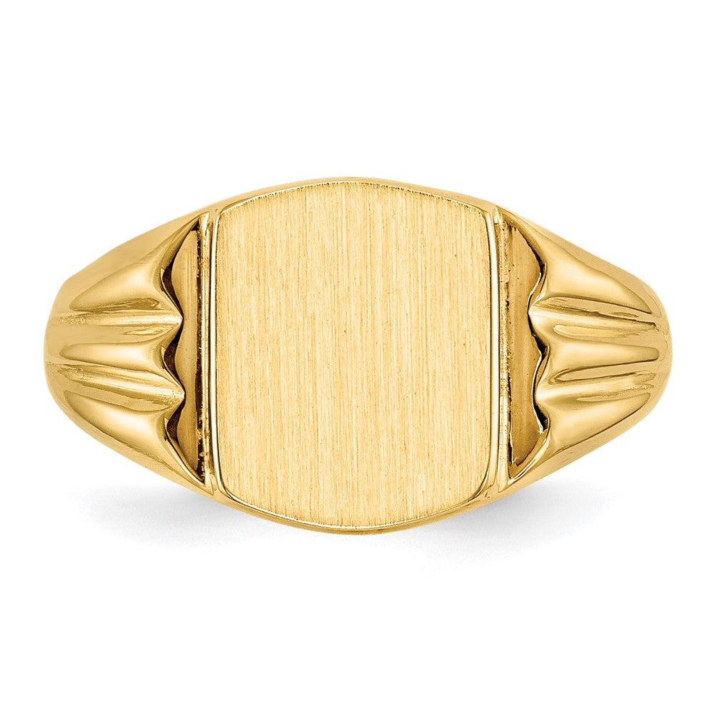 14k 8.5x10.5mm Closed Back Signet Ring - Product Photo