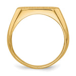14k 12.5x6.0mm Closed Back Signet Ring - Product Photo