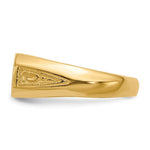14k 12.5x6.0mm Closed Back Signet Ring - Product Photo