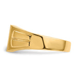 14k 9.0x7.5mm Closed Back Signet Ring - Product Photo