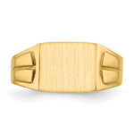 14k 9.0x7.5mm Closed Back Signet Ring - Product Photo
