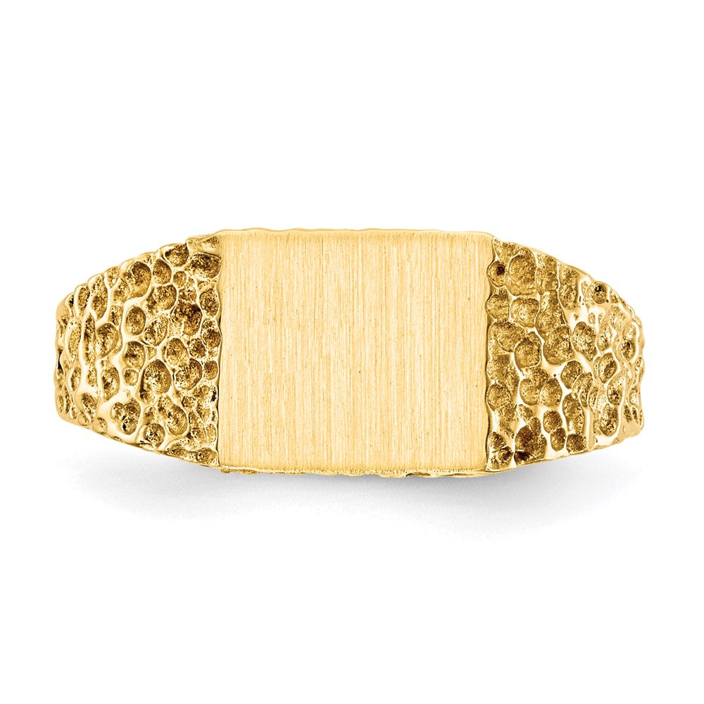 14k 8.0x7.0mm Open Back Signet Ring - Product Photo
