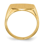 14K Yellow Gold 16.5x15.0mm Closed Back Mens Signet Ring - Product Photo