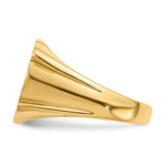 14K Yellow Gold 16.5x15.0mm Closed Back Mens Signet Ring - Product Photo