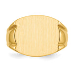 14K Yellow Gold 16.5x15.0mm Closed Back Mens Signet Ring - Product Photo