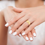 14k 7.5x7.5mm Open Back Heart Signet Ring - Product Photo