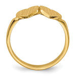 14k 7.5x7.5mm Open Back Heart Signet Ring - Product Photo