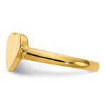 14k 7.5x7.5mm Open Back Heart Signet Ring - Product Photo
