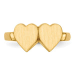 14k 7.5x7.5mm Open Back Heart Signet Ring - Product Photo