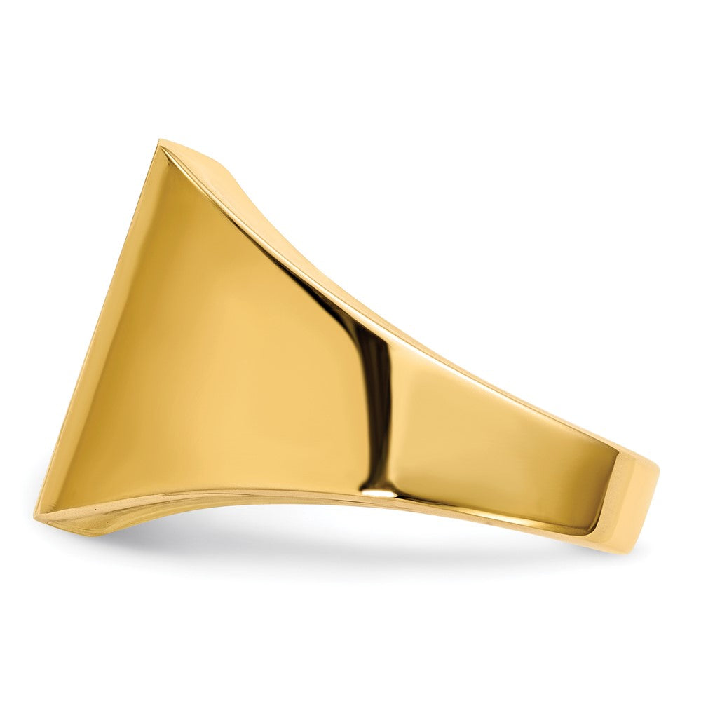 14k 13.5x15.0mm Open Back Mens Signet Ring - Product Photo