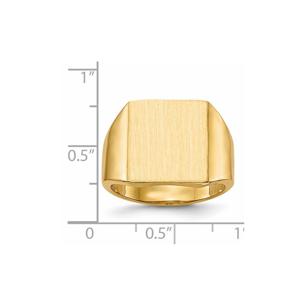 14k 13.5x15.0mm Open Back Mens Signet Ring - Product Photo