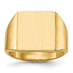 14k 13.5x15.0mm Open Back Mens Signet Ring - Product Photo