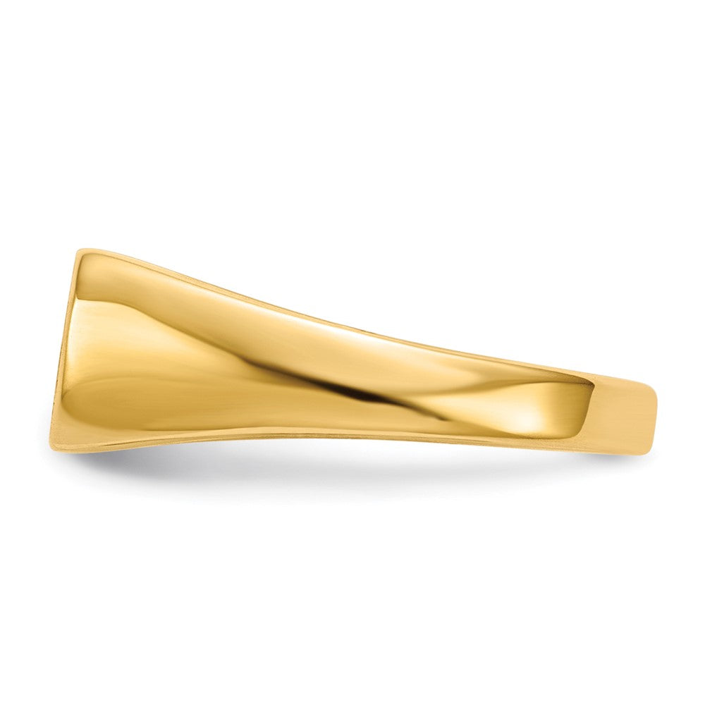 14k 10x6mm Open Back Signet Ring - Product Photo