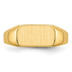 14k 10x6mm Open Back Signet Ring - Product Photo