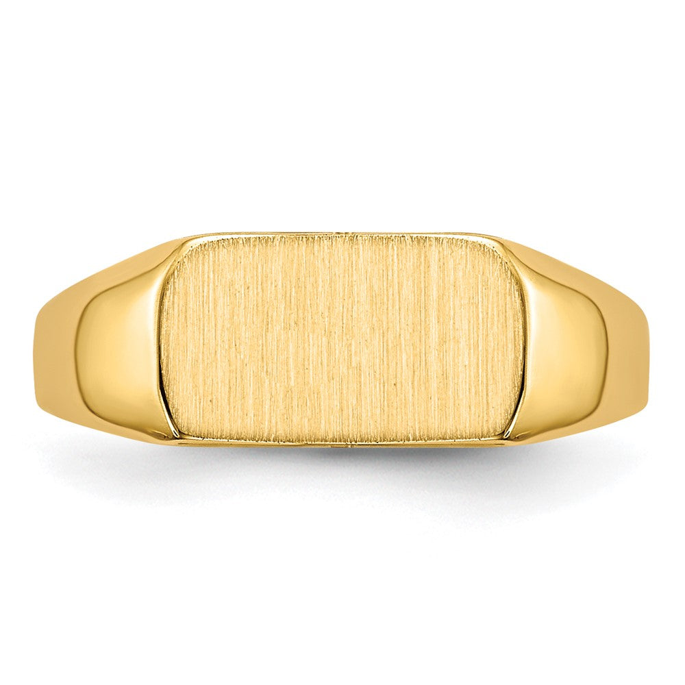 14k 10x6mm Open Back Signet Ring - Product Photo