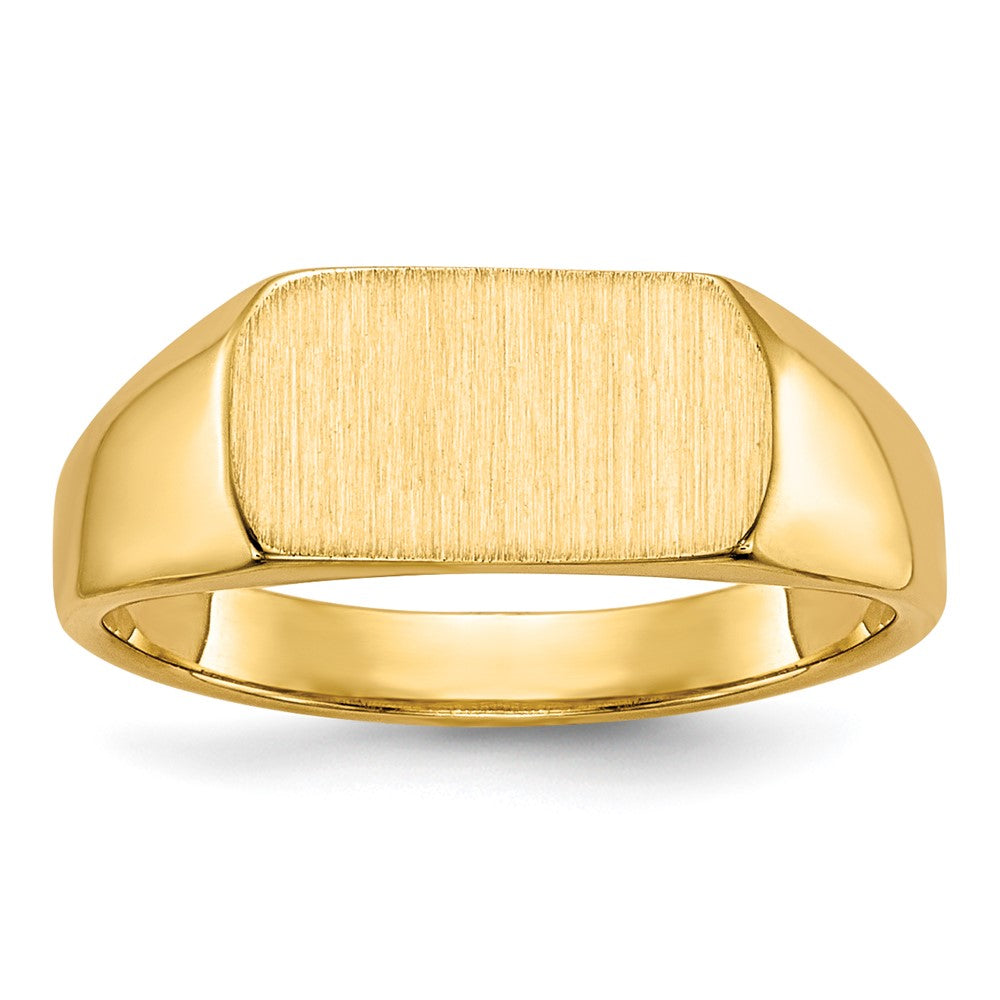 14K Yellow Gold 10x6mm Open Back Signet Ring