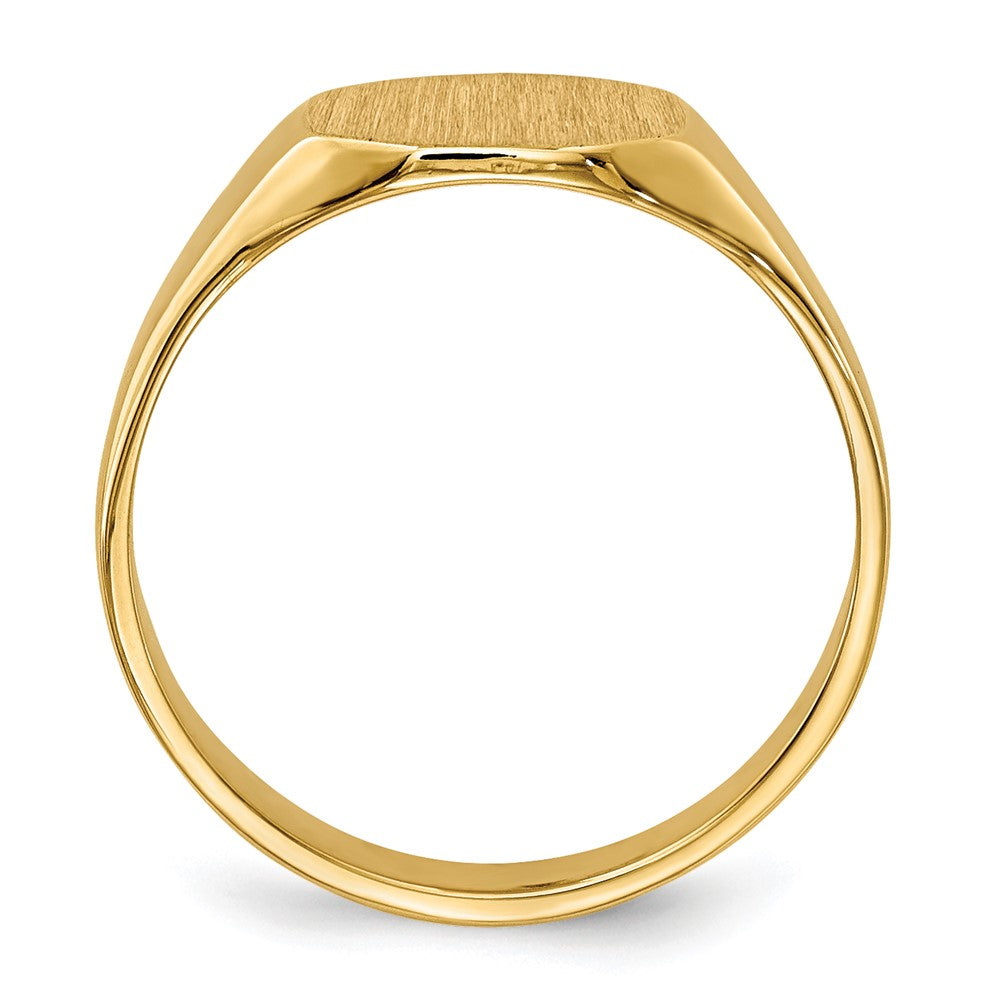 14k  8.0x6.25mm Closed Back Signet Ring - Product Photo
