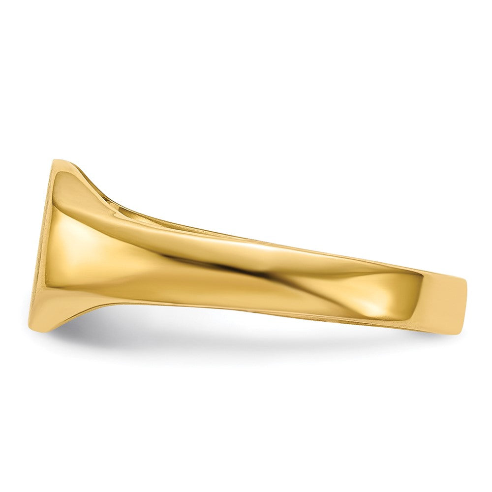 14k  8.0x6.25mm Closed Back Signet Ring - Product Photo