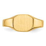 14k  8.0x6.25mm Closed Back Signet Ring - Product Photo