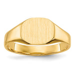 14k  8.0x6.25mm Closed Back Signet Ring - Product Photo