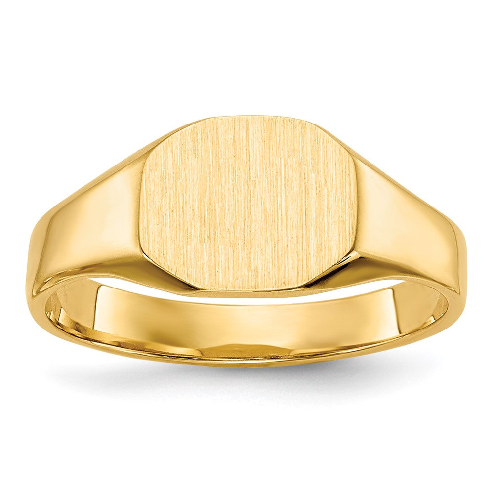 14K Yellow Gold 8.0x6.25mm Closed Back Signet Ring