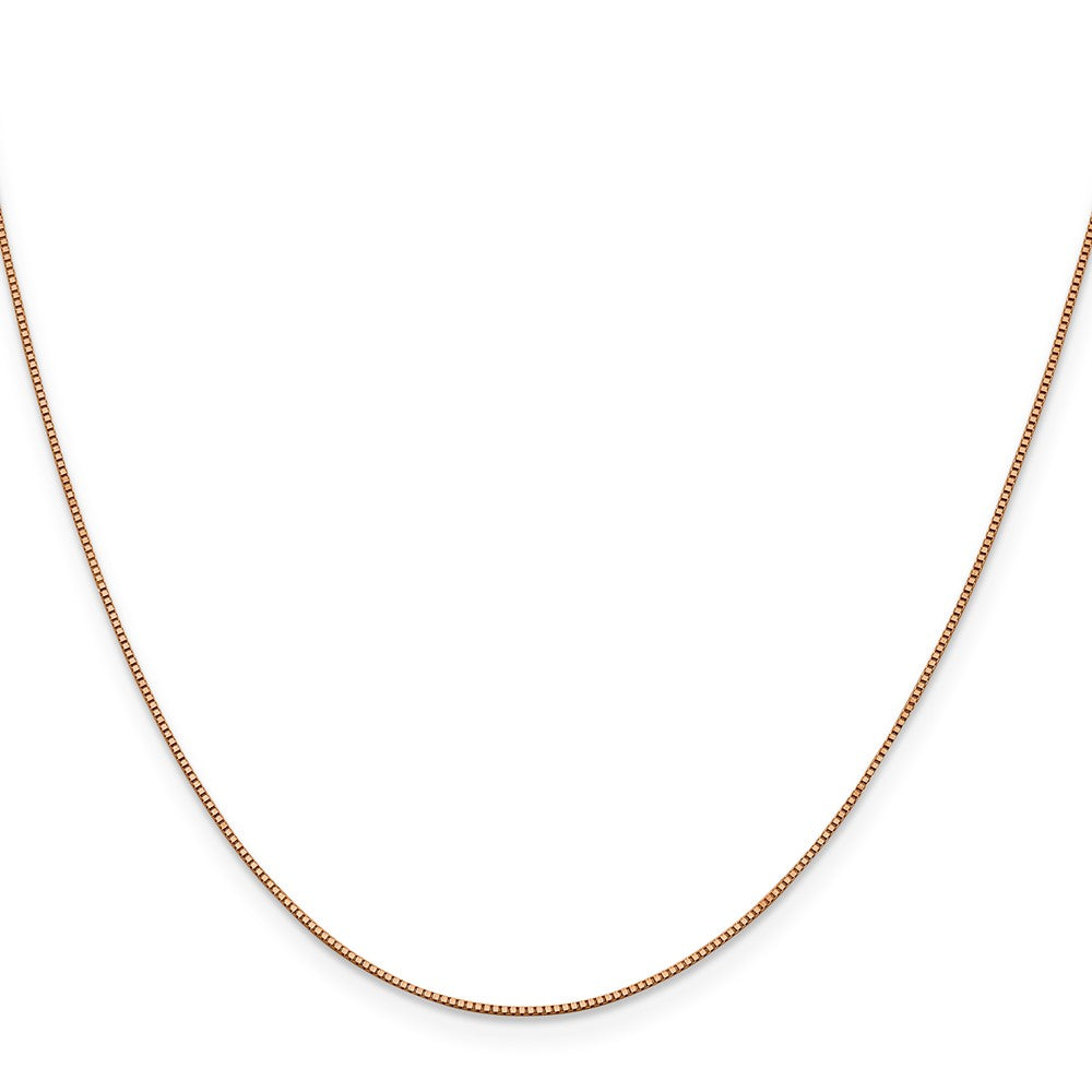 14k Rose Gold .70mm Box Chain - Product Photo