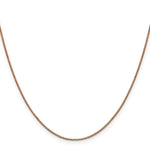 14k Rose Gold .9mm Box Chain - Product Photo