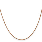 14k Rose Gold 1.0mm Box Chain - Product Photo