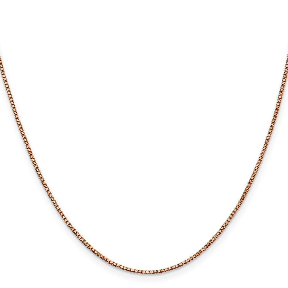 14k Rose Gold 1.0mm Box Chain - Product Photo