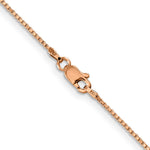 14k Rose Gold 1.0mm Box Chain - Product Photo