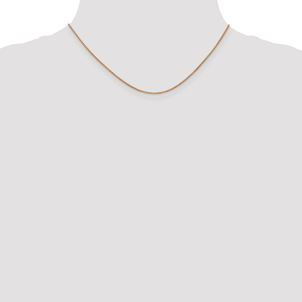 14k Rose Gold 1.0mm Box Chain - Product Photo