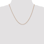 14k Rose Gold 1.0mm Box Chain - Product Photo