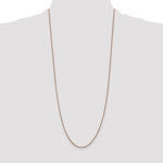 14k Rose Gold 1.0mm Box Chain - Product Photo