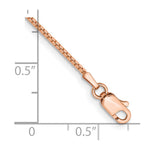 14k Rose Gold 1.0mm Box Chain - Product Photo