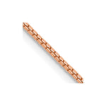 14k Rose Gold 1.0mm Box Chain - Product Photo