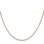 14k Rose Gold 1.10mm Box Chain - Product Photo